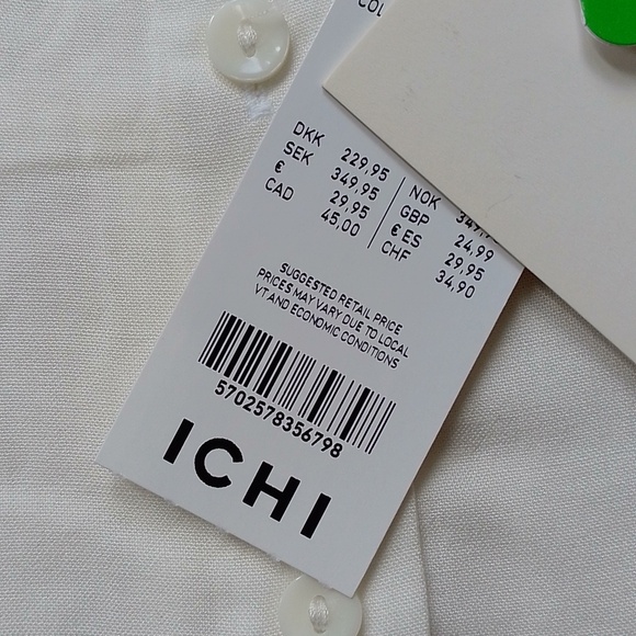 ICHI Ihmain Sleeveless Collared Top Shirt Blouse M - Picture 11 of 16